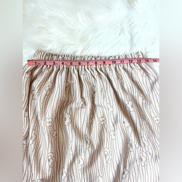 Handmade Gold Floral Vintage Elastic Waisted Skirt 27”-42” - Picture 8 of 10